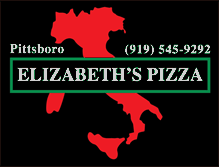 Tablet Screenshot of elizabethspizzapittsboro.com